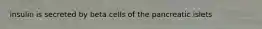 insulin is secreted by beta cells of the pancreatic islets