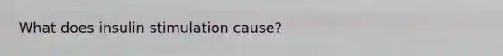 What does insulin stimulation cause?