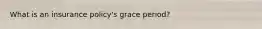 What is an insurance policy's grace period?