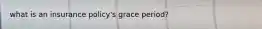 what is an insurance policy's grace period?