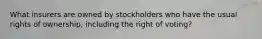 What insurers are owned by stockholders who have the usual rights of ownership, including the right of voting?