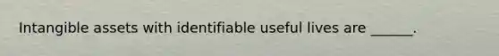 Intangible assets with identifiable useful lives are ______.