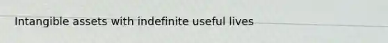 Intangible assets with indefinite useful lives