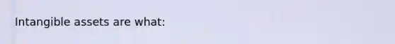 <a href='https://www.questionai.com/knowledge/kfaeAOzavC-intangible-assets' class='anchor-knowledge'>intangible assets</a> are what: