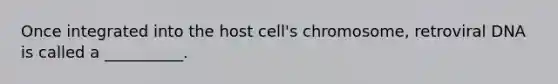 Once integrated into the host cell's chromosome, retroviral DNA is called a __________.