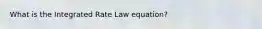 What is the Integrated Rate Law equation?