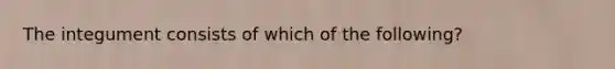 The integument consists of which of the following?