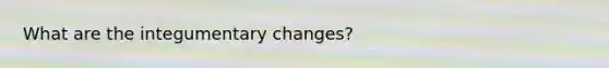 What are the integumentary changes?