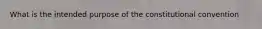 What is the intended purpose of the constitutional convention