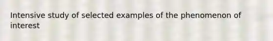 Intensive study of selected examples of the phenomenon of interest