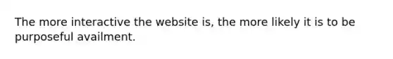 The more interactive the website is, the more likely it is to be purposeful availment.