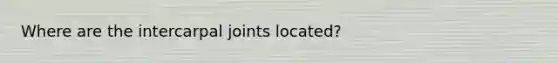 Where are the intercarpal joints located?