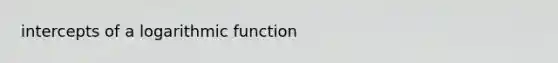 intercepts of a logarithmic function