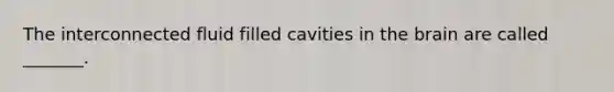 The interconnected fluid filled cavities in the brain are called _______.