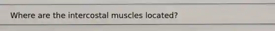 Where are the intercostal muscles located?