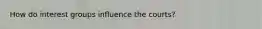 How do interest groups influence the courts?