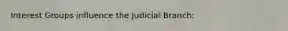 Interest Groups influence the Judicial Branch: