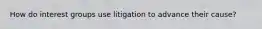 How do interest groups use litigation to advance their cause?