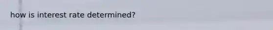 how is interest rate determined?