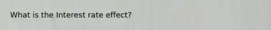 What is the Interest rate effect?