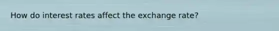 How do interest rates affect the exchange rate?