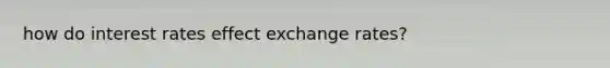 how do interest rates effect exchange rates?