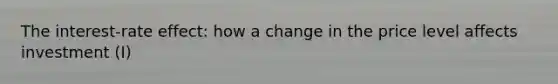 The interest-rate effect: how a change in the price level affects investment (I)