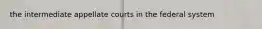 the intermediate appellate courts in the federal system