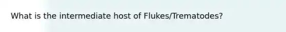 What is the intermediate host of Flukes/Trematodes?