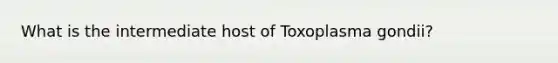 What is the intermediate host of Toxoplasma gondii?