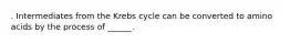 . Intermediates from the Krebs cycle can be converted to amino acids by the process of ______.