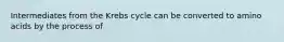 Intermediates from the Krebs cycle can be converted to amino acids by the process of