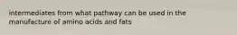 intermediates from what pathway can be used in the manufacture of amino acids and fats