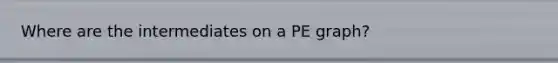 Where are the intermediates on a PE graph?