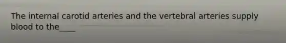 The internal carotid arteries and the vertebral arteries supply blood to the____