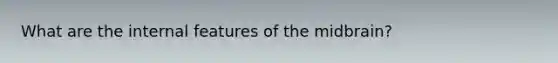 What are the internal features of the midbrain?