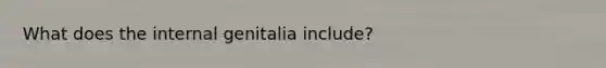 What does the internal genitalia include?