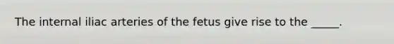 The internal iliac arteries of the fetus give rise to the _____.