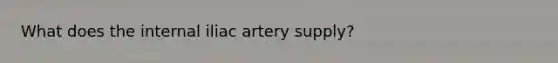 What does the internal iliac artery supply?