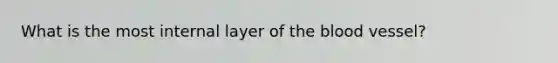 What is the most internal layer of the blood vessel?