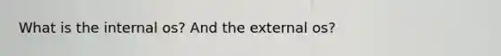 What is the internal os? And the external os?