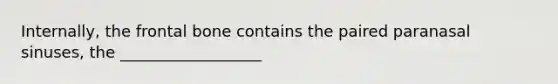 Internally, the frontal bone contains the paired paranasal sinuses, the __________________