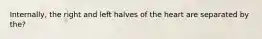 Internally, the right and left halves of the heart are separated by the?