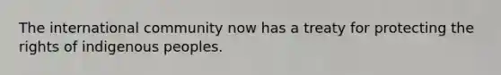 The international community now has a treaty for protecting the rights of indigenous peoples.