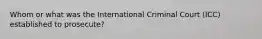 Whom or what was the International Criminal Court (ICC) established to prosecute?