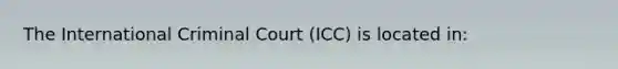 The International Criminal Court (ICC) is located in: