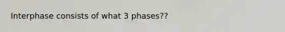 Interphase consists of what 3 phases??