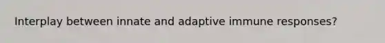 Interplay between innate and adaptive immune responses?