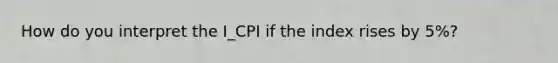 How do you interpret the I_CPI if the index rises by 5%?