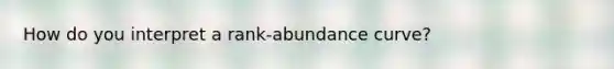 How do you interpret a rank-abundance curve?